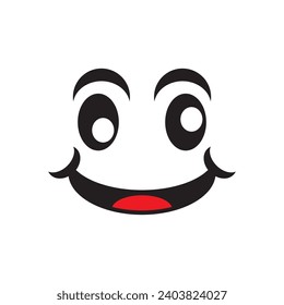 Smile happy face vector design
