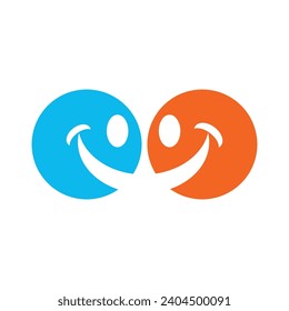 Smile happy face vector design