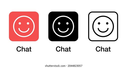 Smile, happy, fun App Icon Vector Design Illustration Material