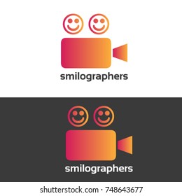 Smile happy photography and video camcorder camera photography photographers logo sign symbol 