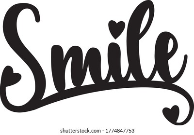 Smile Heart Frase Letter Card Love Stock Vector (Royalty Free) 1774847753
