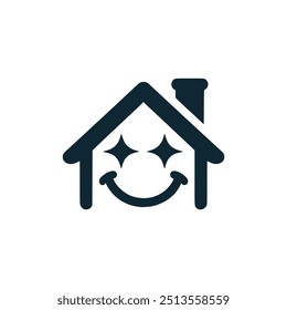 smile home real estate logo vector illustration template design