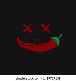 Smile Hot Chilli Pepper Vector Illustration