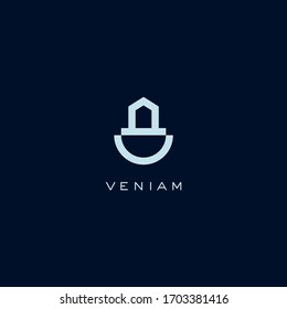 Plantilla vectorial de diseño del logotipo de la casa sonrisas
