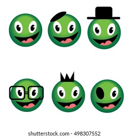 smile icon animation -  vector illustrator