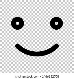 Smile icon. Black icon on transparent background. Illustration.