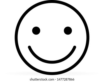 smile icon, circle design, vector illustration