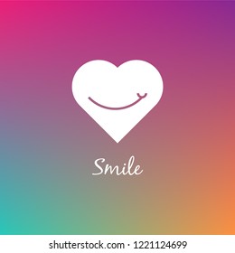 Smile icon design with colorful background. Vector illustration