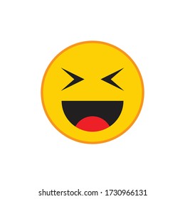 Diseño de icono de sonrisa aislado en fondo blanco