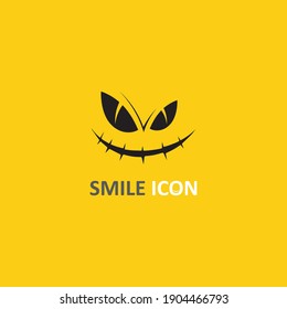 smile icon, devil, smile, logo vector design happy emoticon Business, funny design and vector emoji happiness 