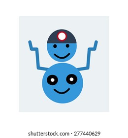 smile  icon  doodle design