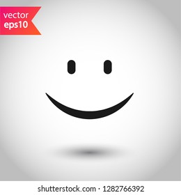 Smile icon. Emoji icon. Happy smile vector sign. Smile face symbol