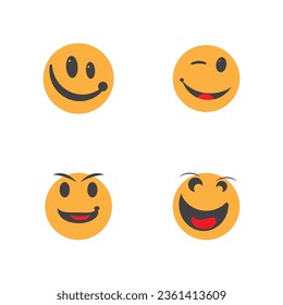 Smile icon emoticon symbol template