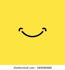 Smile icon with flat concept.