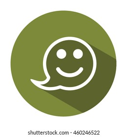  Smile icon. Flat design.