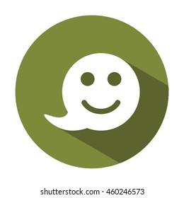  Smile icon. Flat design.