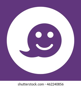  Smile icon. Flat design.