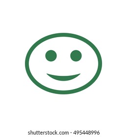  Smile icon. Flat design.