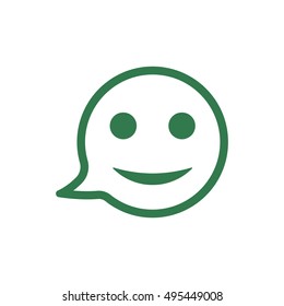  Smile icon. Flat design.