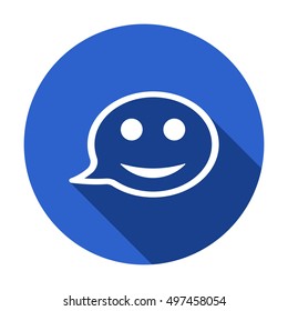  Smile icon. Flat design.