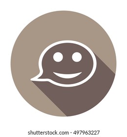  Smile icon. Flat design.