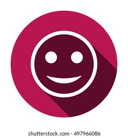 Smile icon. Flat design.