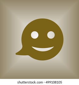  Smile icon. Flat design.