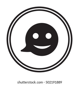  Smile icon. Flat design.