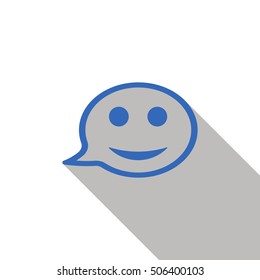  Smile icon. Flat design.