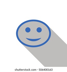  Smile icon. Flat design.