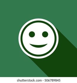  Smile icon. Flat design.