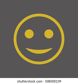  Smile icon. Flat design.