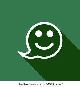  Smile icon. Flat design.