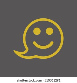  Smile icon. Flat design.
