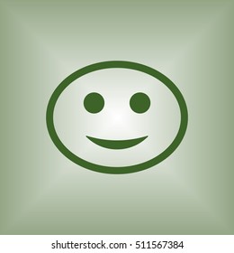  Smile icon. Flat design.