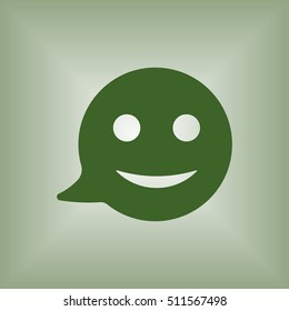  Smile icon. Flat design.