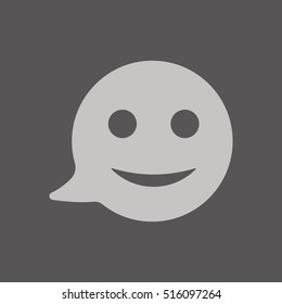  Smile icon. Flat design.