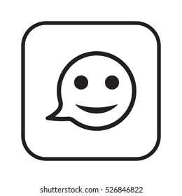  Smile icon. Flat design.