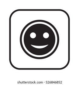  Smile icon. Flat design.