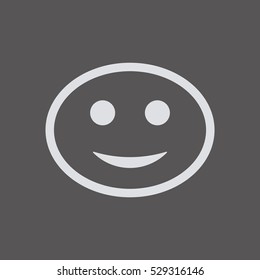  Smile icon. Flat design.