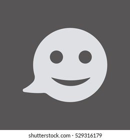  Smile icon. Flat design.