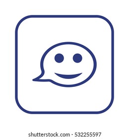  Smile icon. Flat design.