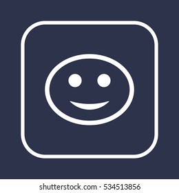  Smile icon. Flat design.