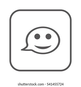  Smile icon. Flat design.