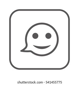  Smile icon. Flat design.