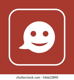  Smile icon. Flat design.