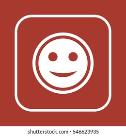  Smile icon. Flat design.