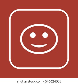  Smile icon. Flat design.
