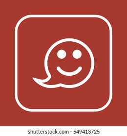  Smile  icon. Flat design.