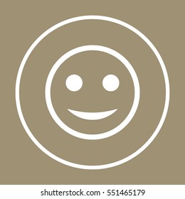  Smile icon. Flat design.